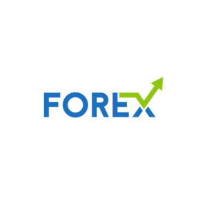 Forex word with arrow Vector icon template